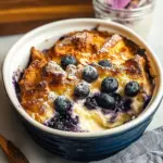 Blueberry Breakfast Casserole with Almond Streusel
