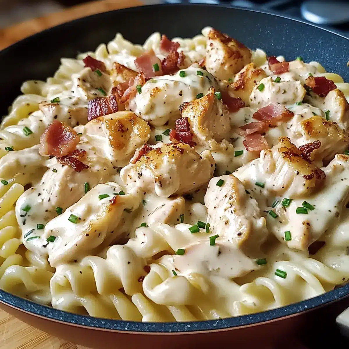 Chicken Beef Bacon Ranch Pasta