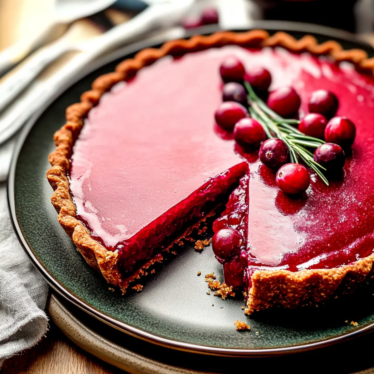 Cranberry Curd Tart