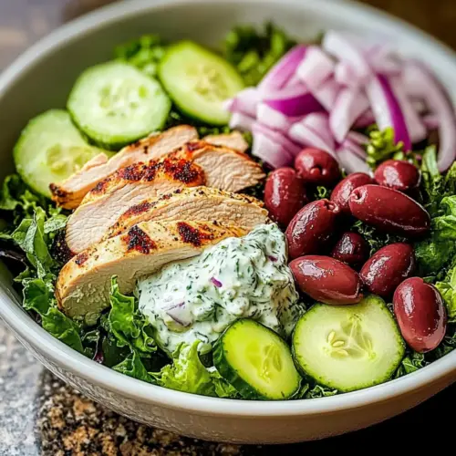 Greek Tzatziki Chicken Salad Bowl