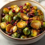 Irresistible Orange Maple Glazed Brussels Sprouts & Cranberry!