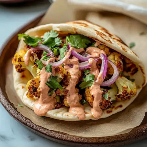 Chili Lime Chickpea Cauliflower Wrap