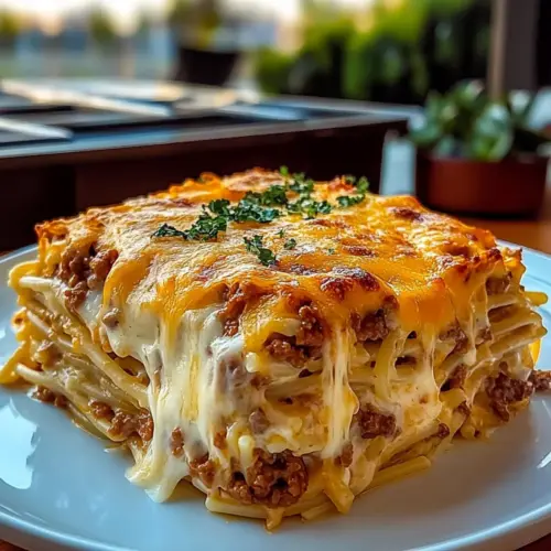 Creamy Southern Spaghetti Bake