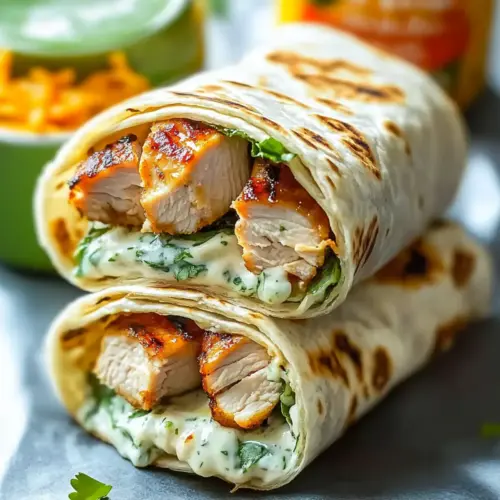 Healthy Grilled Chicken Ranch Wraps