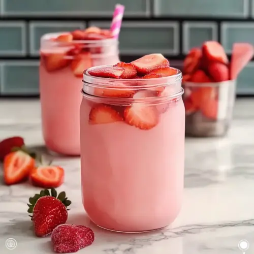 Healthy Pink Drink Strawberry Refresher