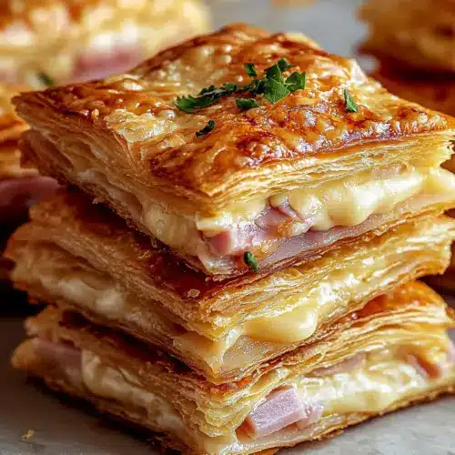 How to Make Crispy Ham & Cheese Puff Pastry Stacks