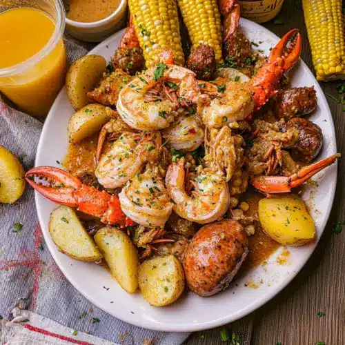 Cajun Seafood Boil with Garlic Butter Sauce
