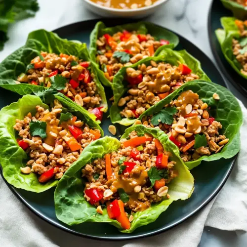 Thai Chicken Lettuce Wraps
