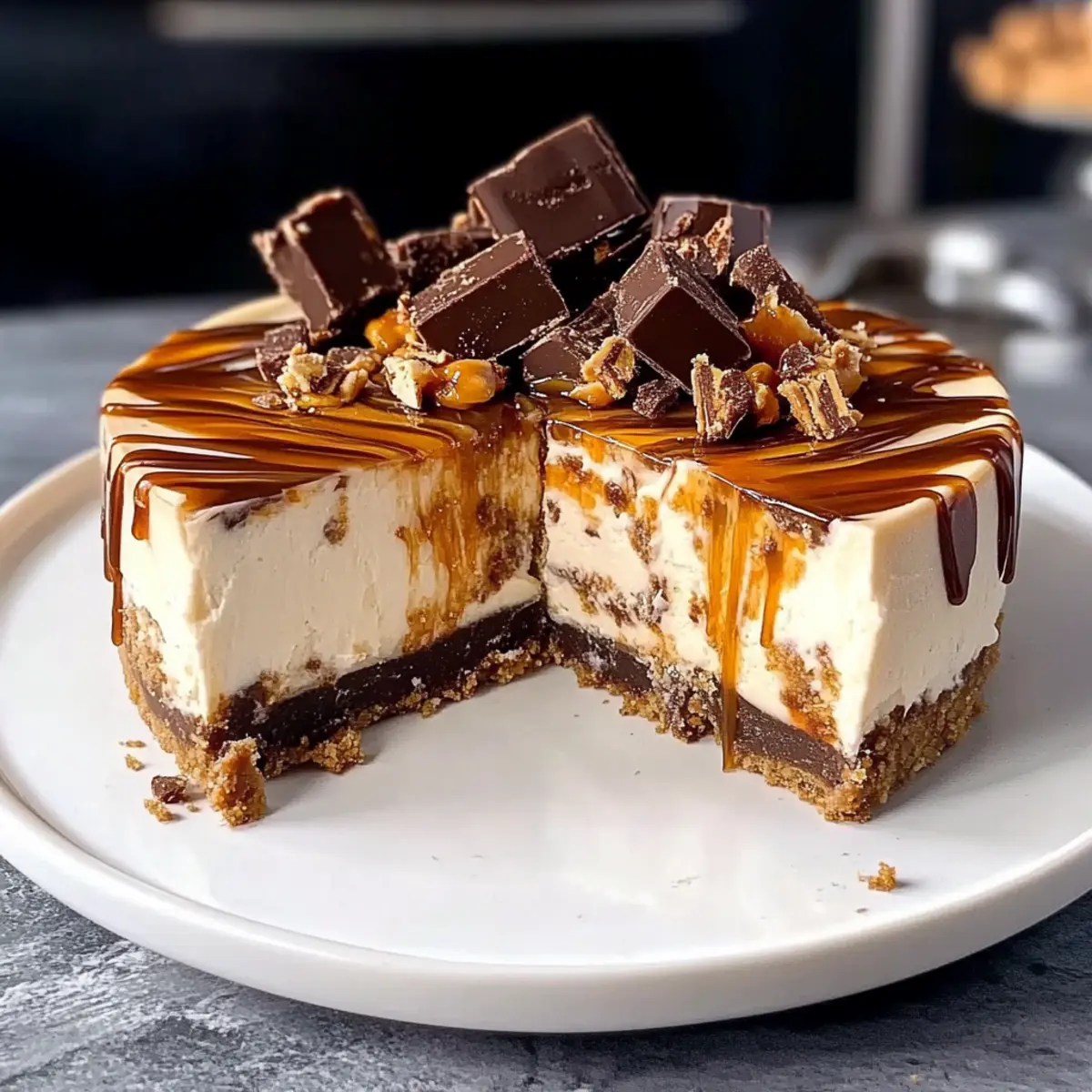 Best No Bake Twix Cheesecake