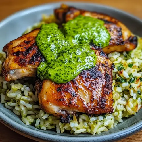 Peruvian Chicken And Rice with Green Sauce Recipe
