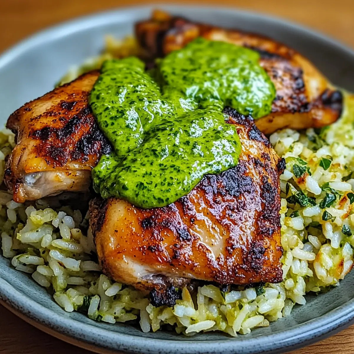 Peruvian Chicken And Rice with Green Sauce Recipe