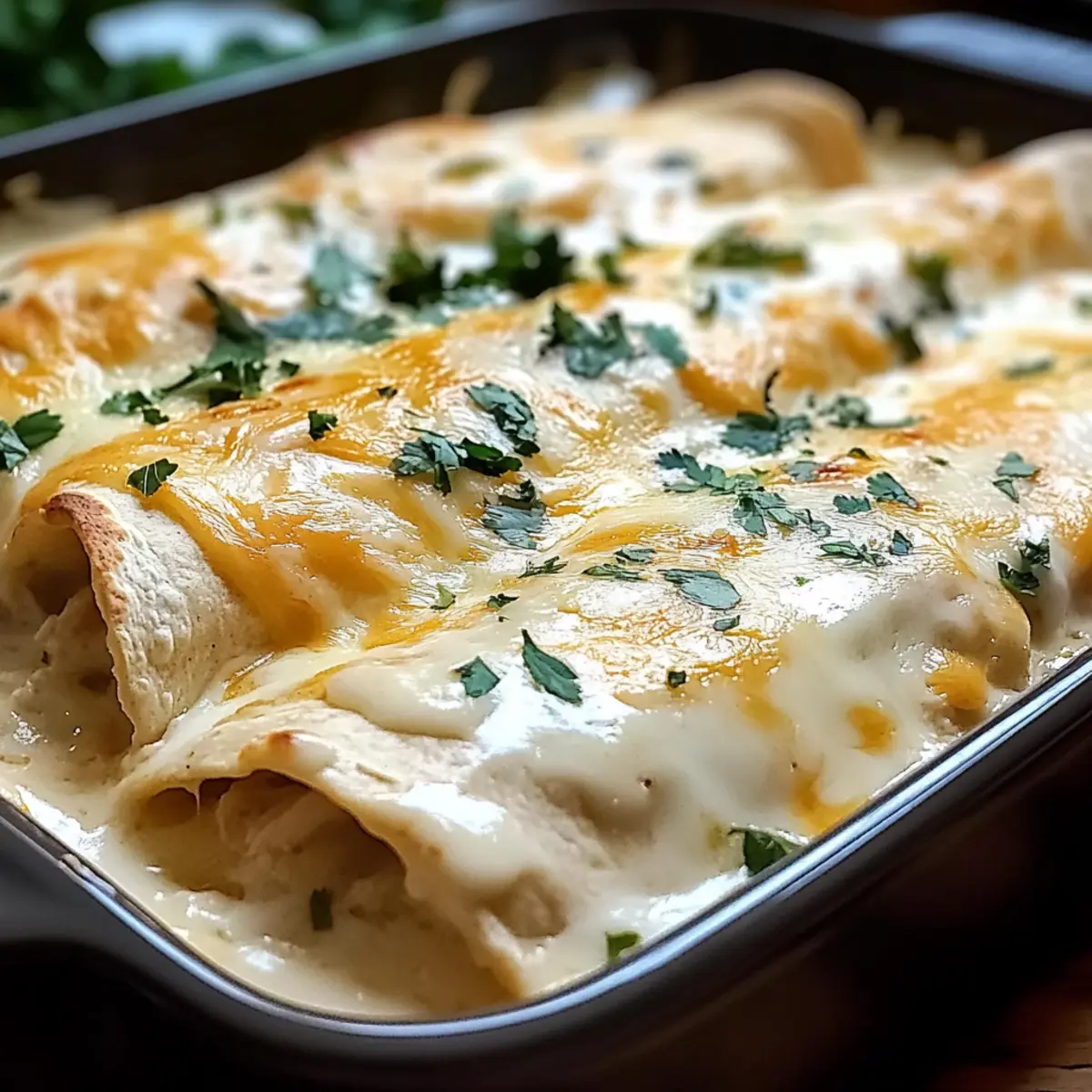Creamy White Chicken Enchiladas Recipe